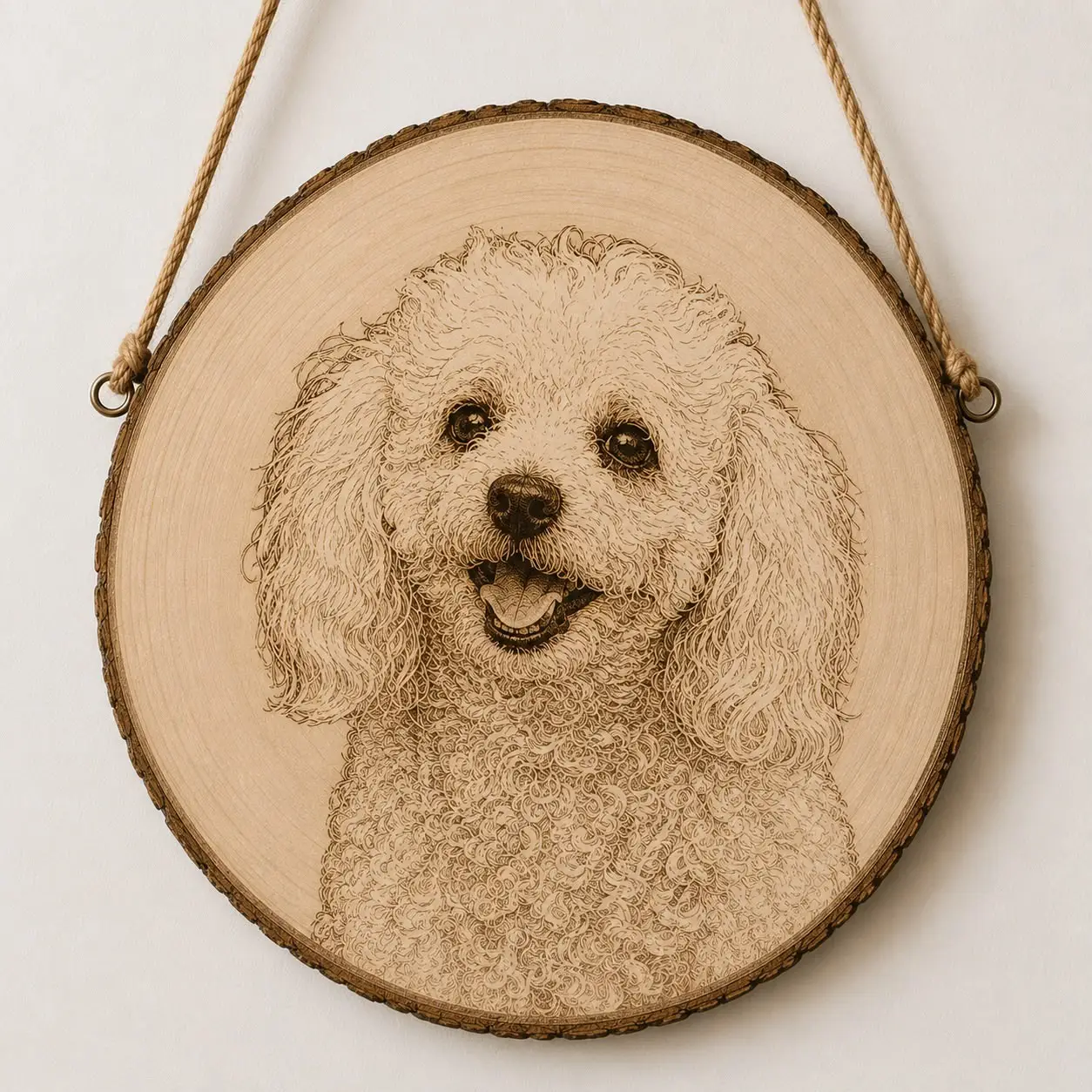 Siluetas e ilustraciones personalizadas grabadas en madera